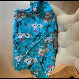Disney Olaf Scrub Top